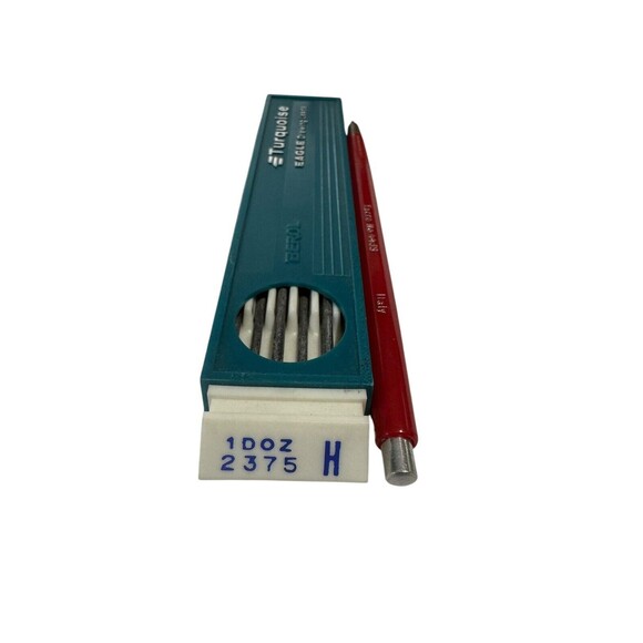 VTG Tacro Italy No 4439 Mechanical Pencils Red w/ Turquoise Refills (9.75 Total) - Picture 5 of 5